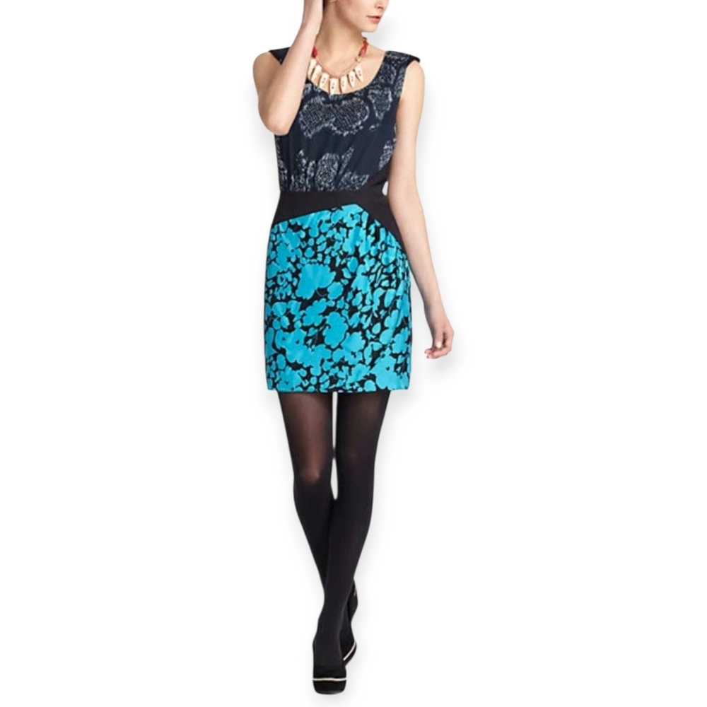 NWT Anthropologie LEIFSDOTTIR Agnessa Silk Mixed Print Mini Dress